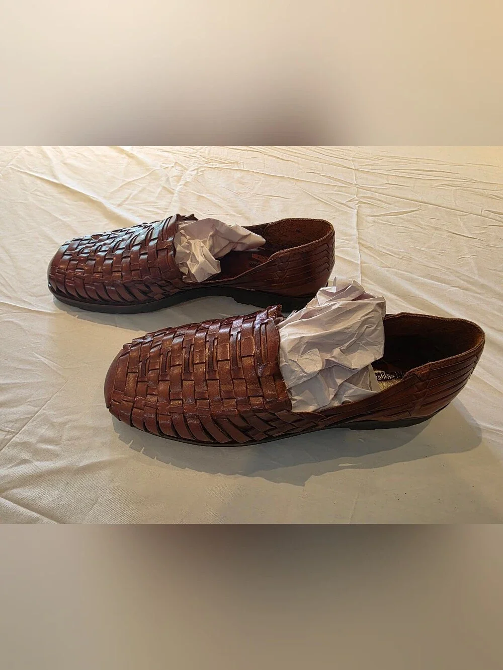 Nordstrom Huarache Slip-on Loafers Sz 12 Hand Woven Braided Leather Sandals